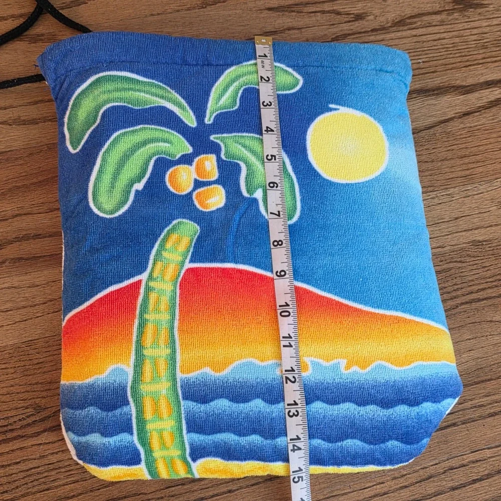 Beach in a Bag Towel Tropical Palm Tree Sunset Folds Easy Carry Pool Packable